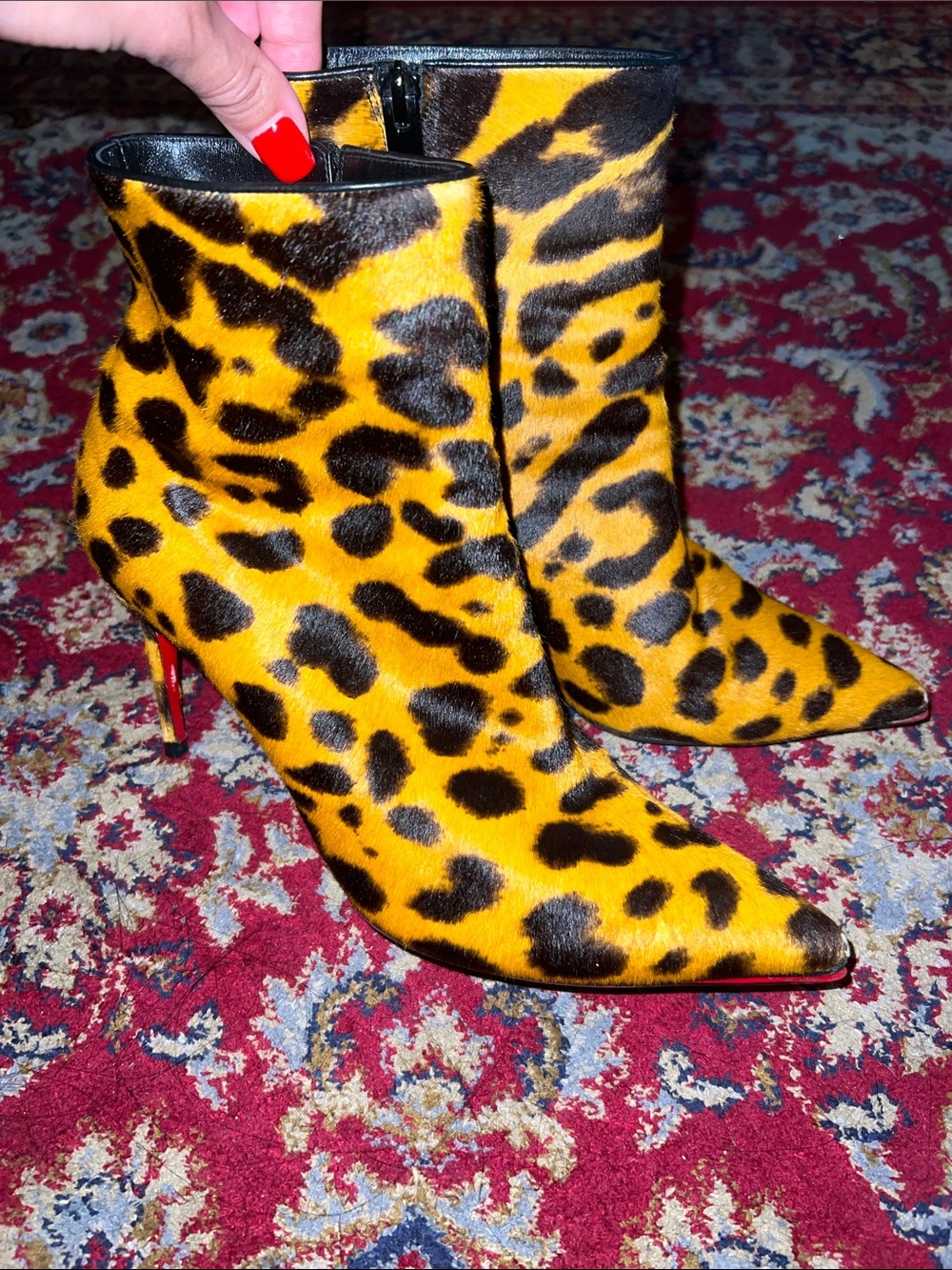 Christian louboutin Leopard Print Boots